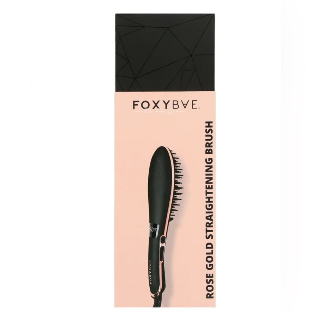 FOXYBAE Rose Gold Straightening Brush - Picture 2 of 6